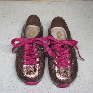 Mini Melissa Love System 18 Trainers, Pink Glitter